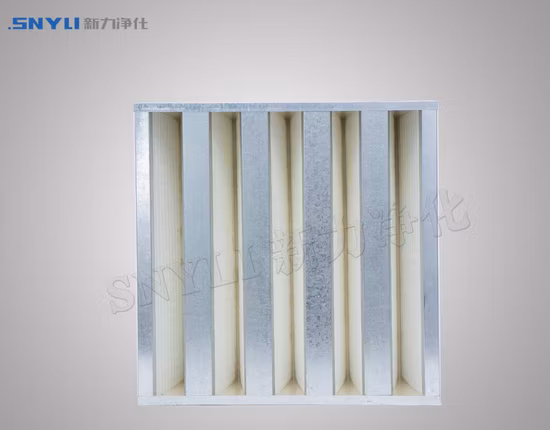 Filtro de carbón activado de celda V, filtro HEPA de caja V, filtro de aire de banco V para purificación de aire