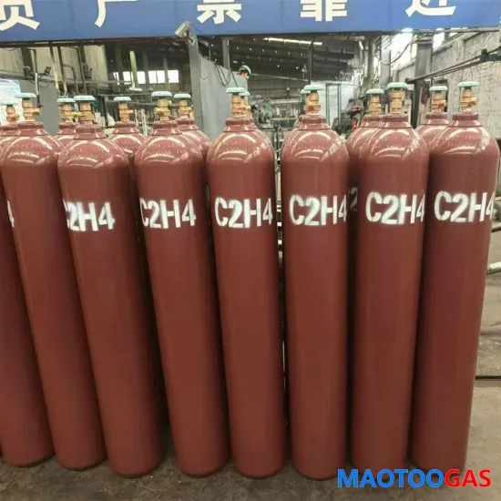 Gas etileno 3n5 a 6n de alta pureza, grado electrónico, grado industrial, gas C2h4, 40 l, 50 l